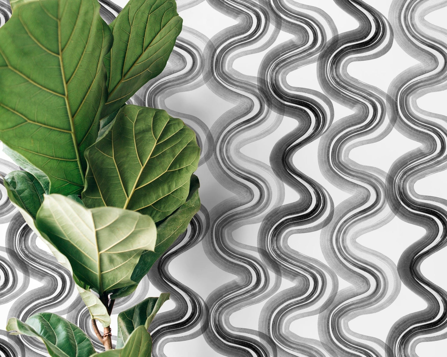 Wavy Lines Elegance Wallpaper - C985 - WallTrend