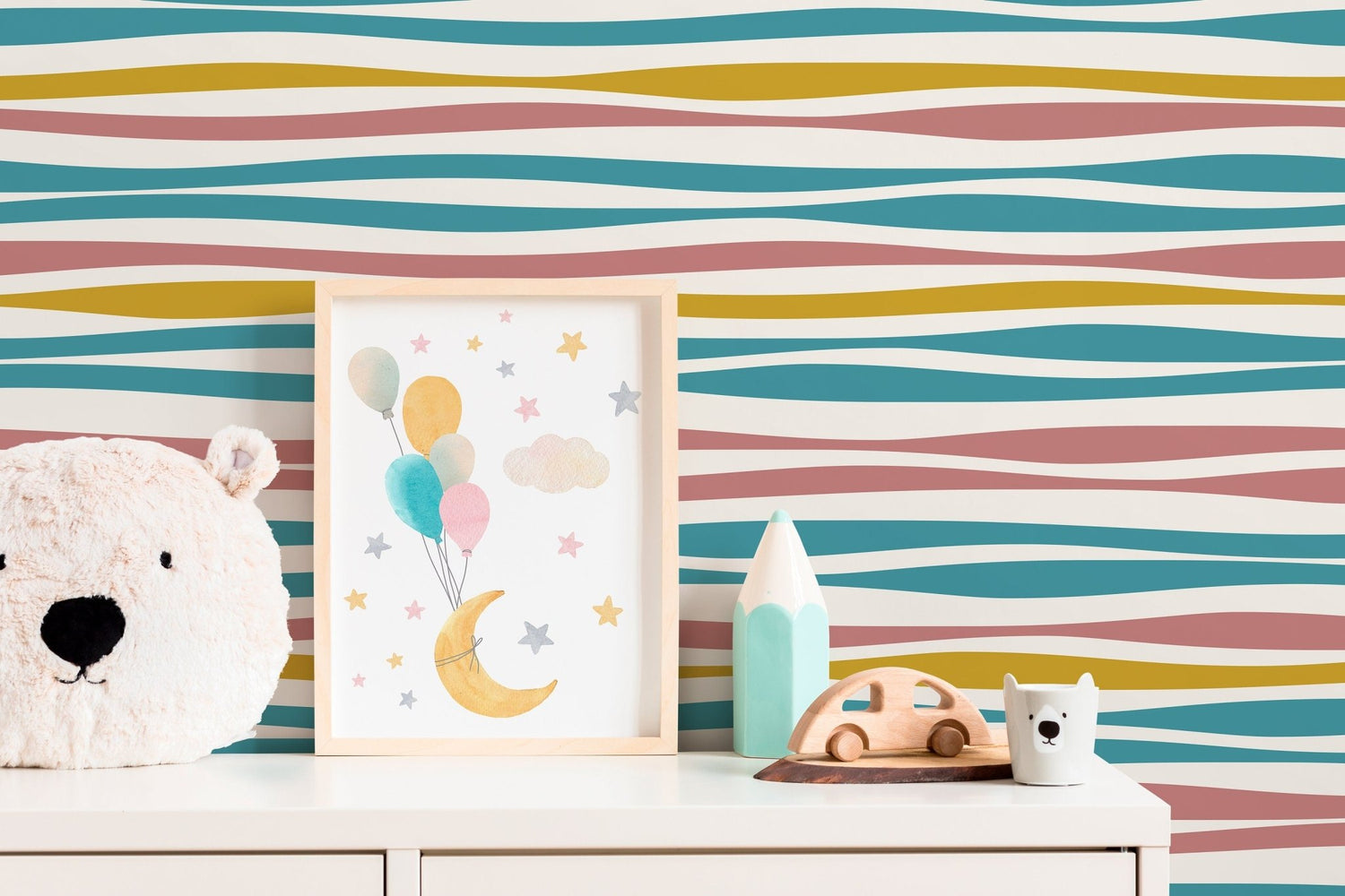 Wavy Lines Wallpaper - D490 - WallTrend