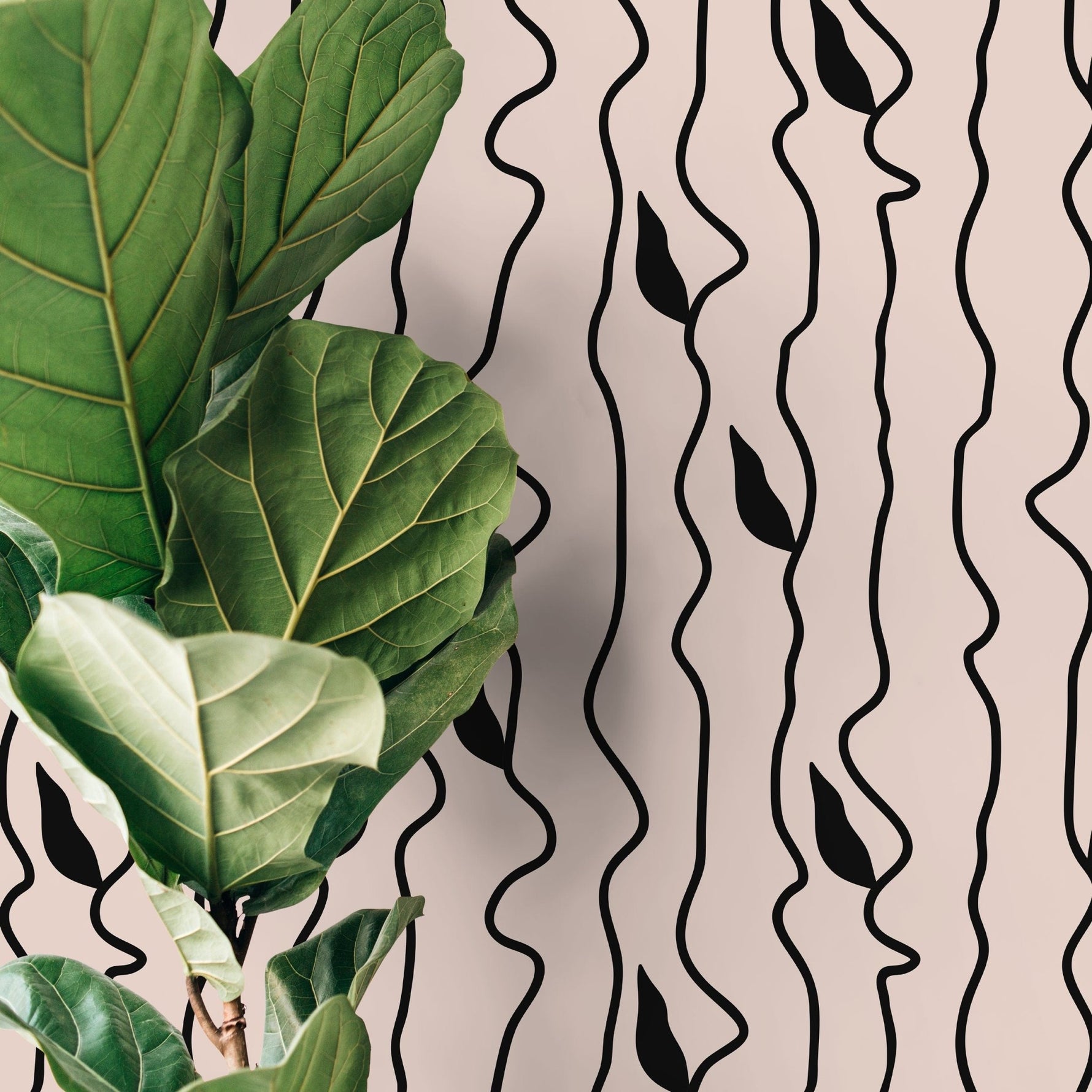 Wavy Nature Wallpaper - C307 - WallTrend