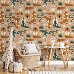 Western Boots and Cacti Wallpaper - C704 - WallTrend