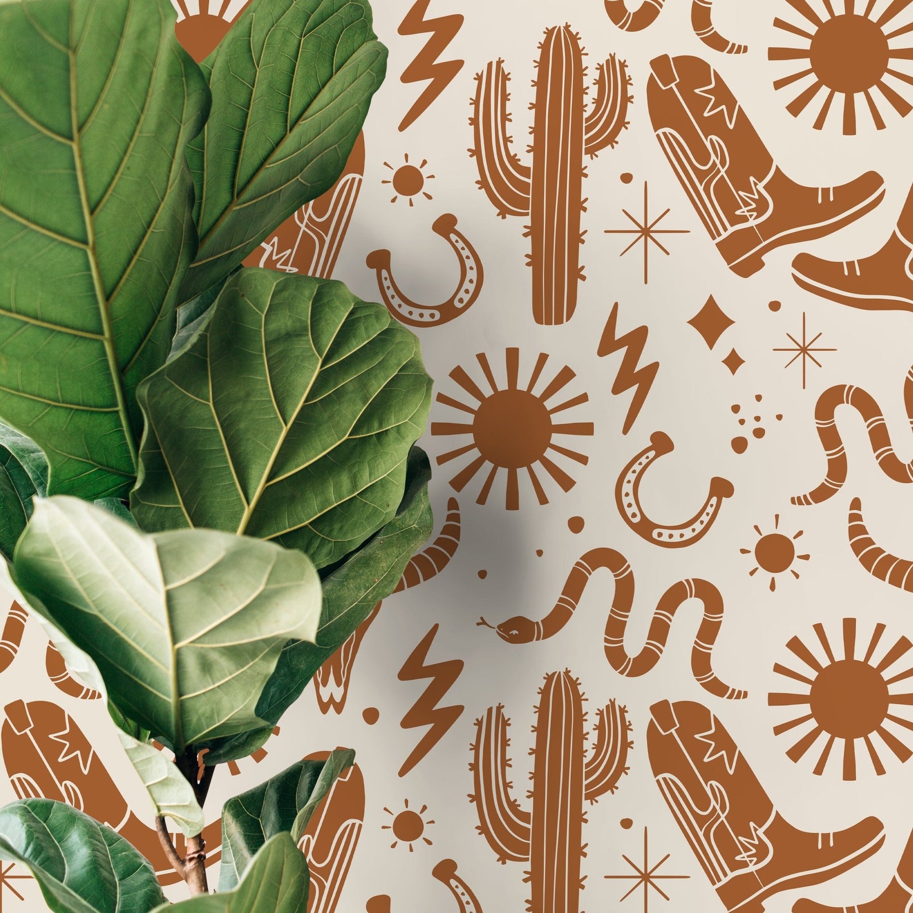 Western Wallpaper Cowboys Boots Wallpaper Peel and Stick and Traditional Wallpaper - D825 - WallTrend