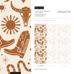 Western Wallpaper Cowboys Boots Wallpaper Peel and Stick and Traditional Wallpaper - D825 - WallTrend