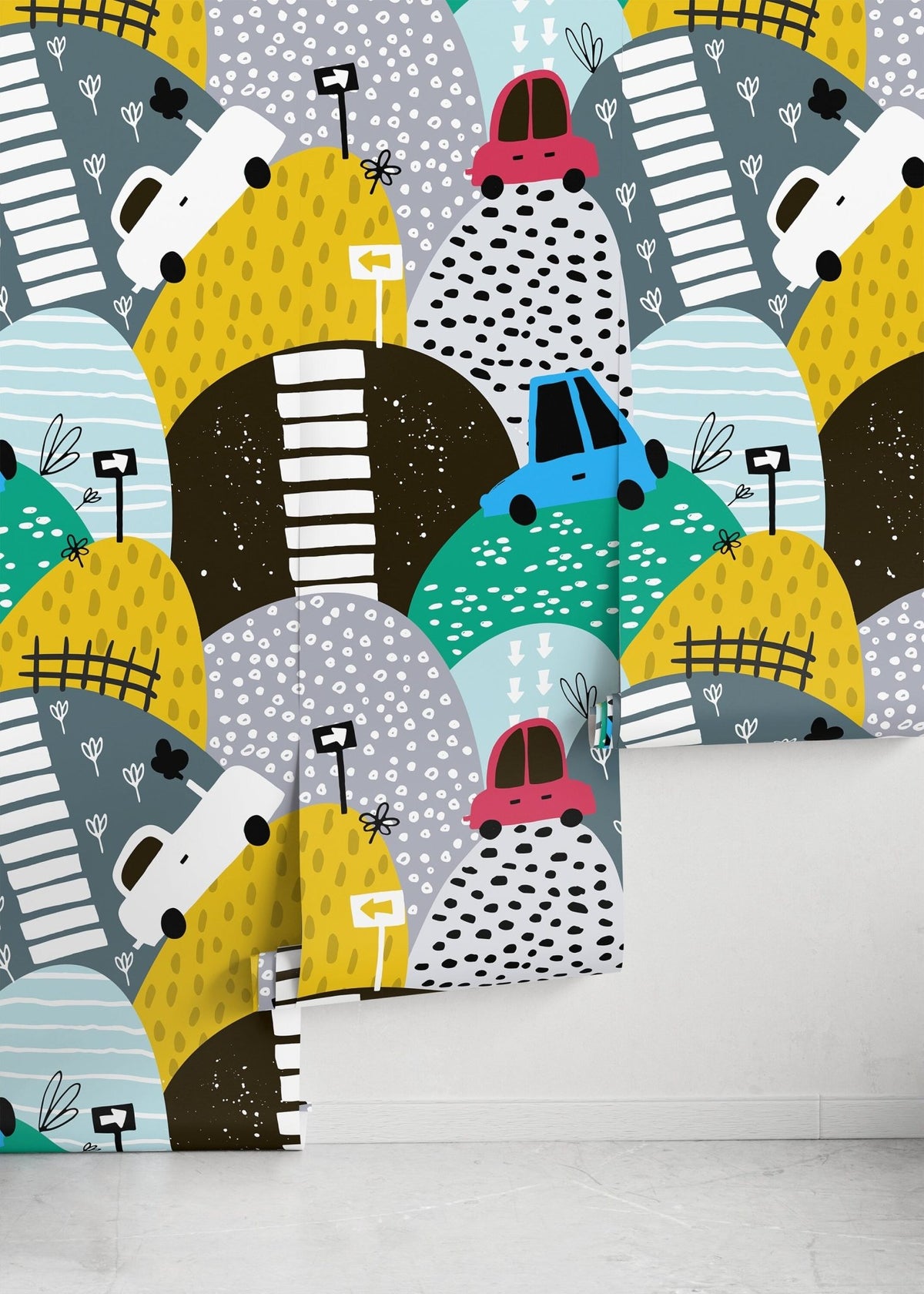 Whimsical Cityscape Wallpaper - B551 - WallTrend