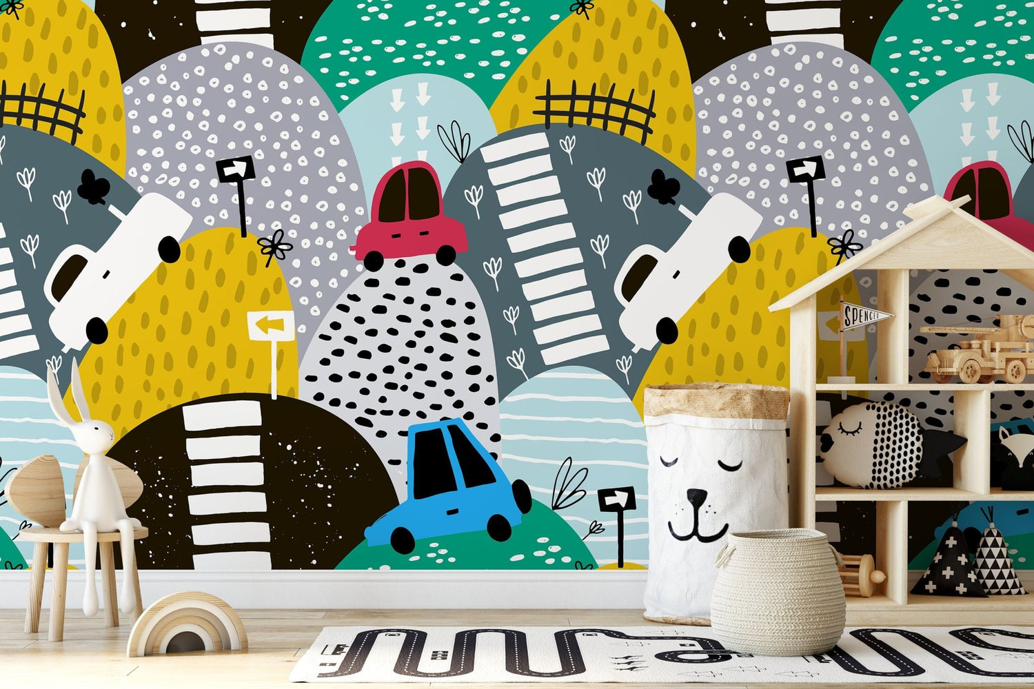 Whimsical Cityscape Wallpaper - B551 - WallTrend