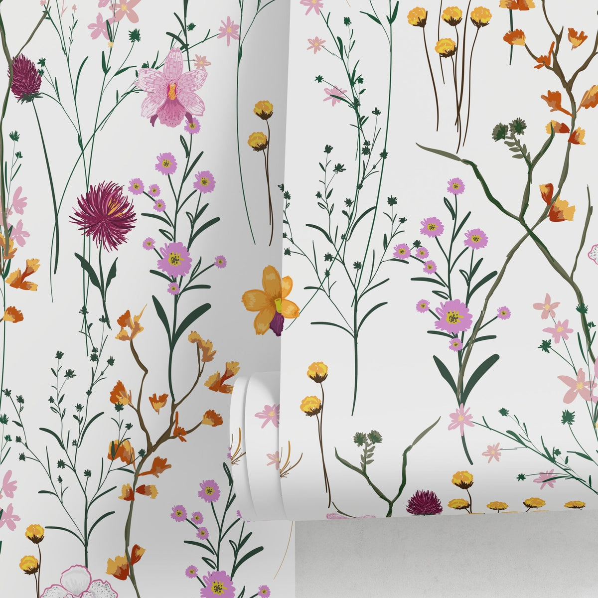 Wild Meadow Floral Wallpaper - B407 - WallTrend