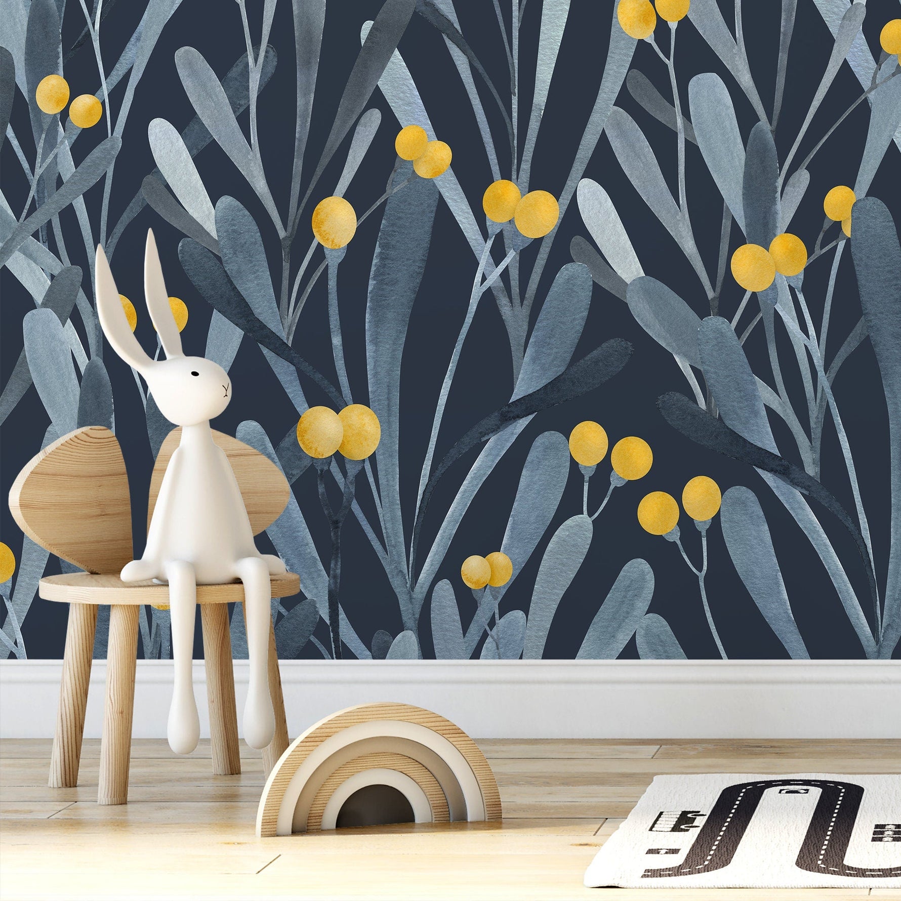 Yellow Berry Botanical Wallpaper - X060 - WallTrend