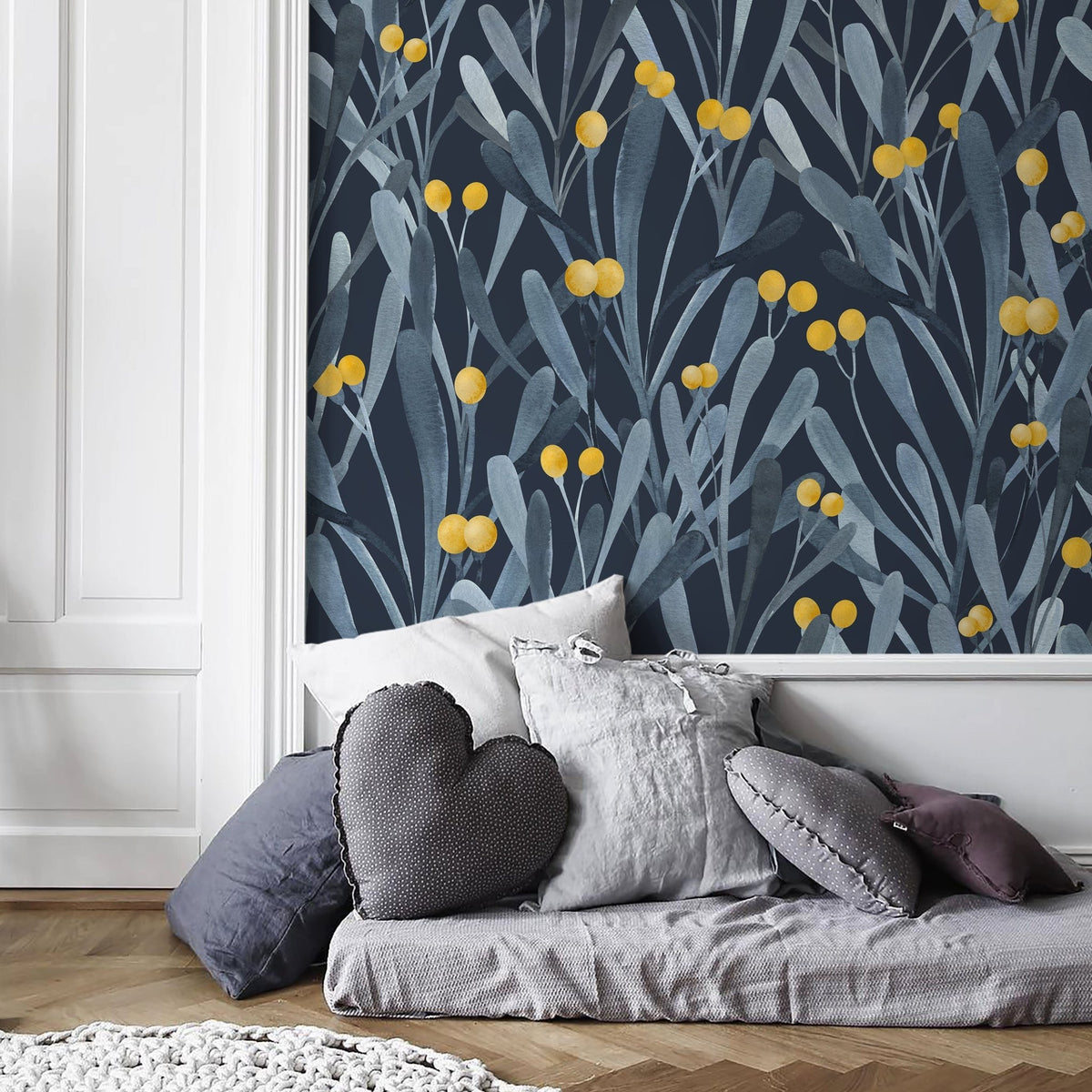 Yellow Berry Botanical Wallpaper - X060 - WallTrend