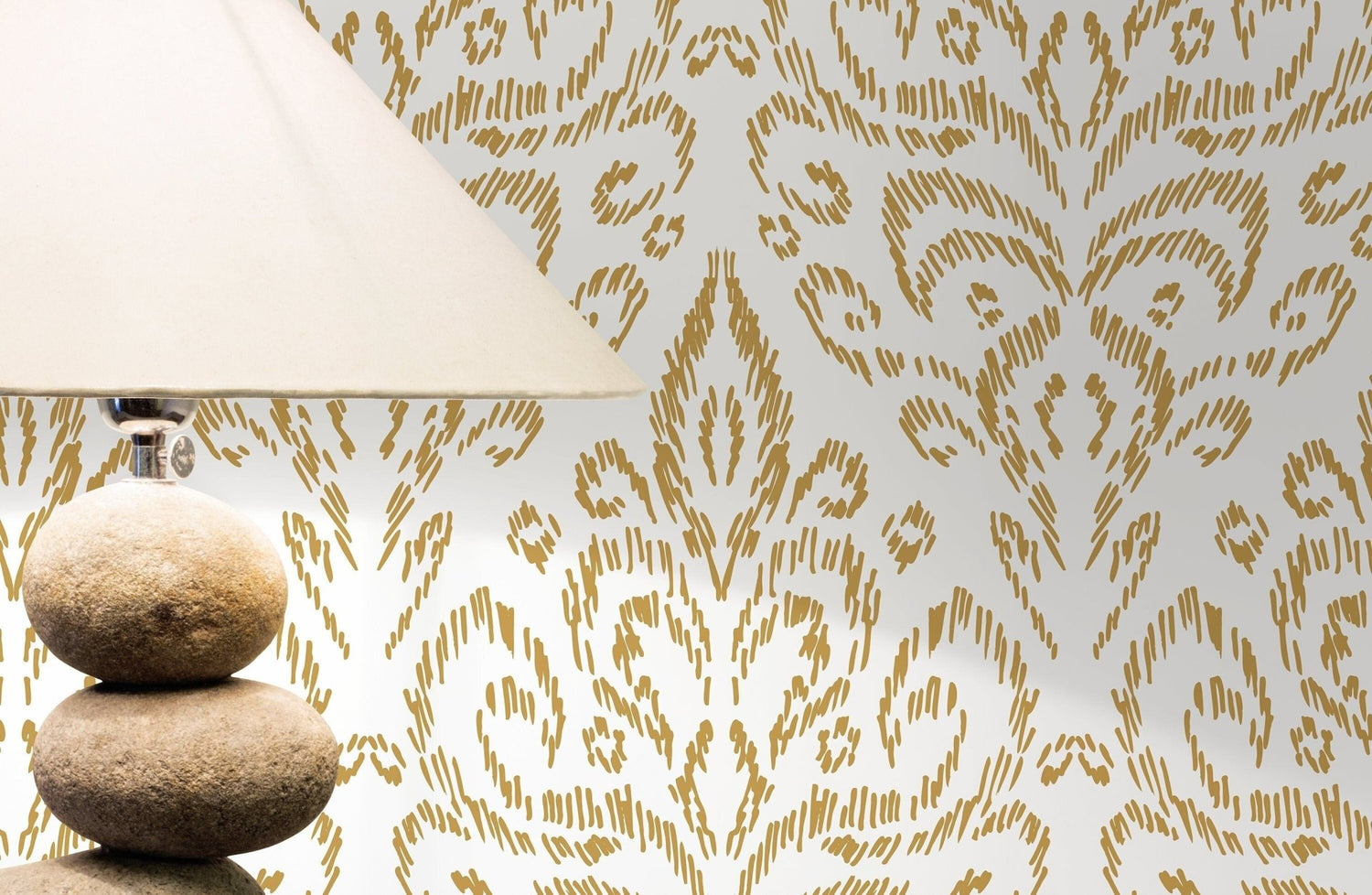 Yellow Vintage Wallpaper / Peel and Stick Wallpaper Removable Wallpaper Home Decor Wall Art Wall Decor Room Decor - D358 - WallTrend