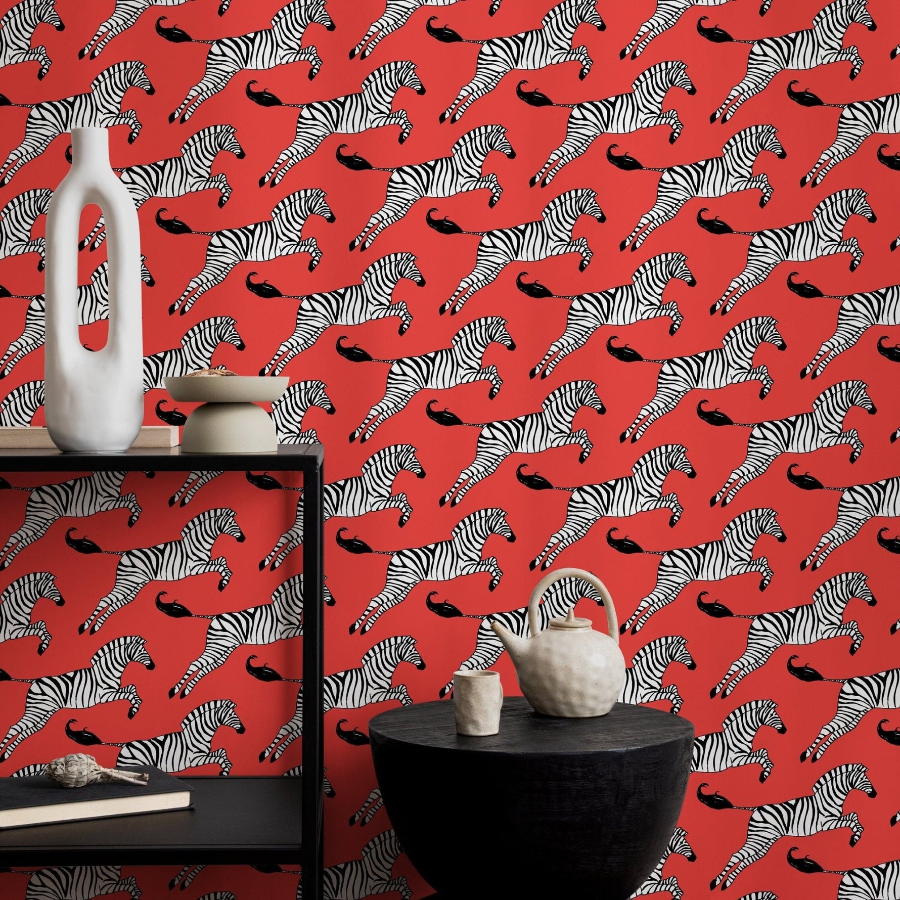 Zebra Parade Wallpaper - A050 - WallTrend