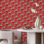 Zebra Parade Wallpaper - A050 - WallTrend