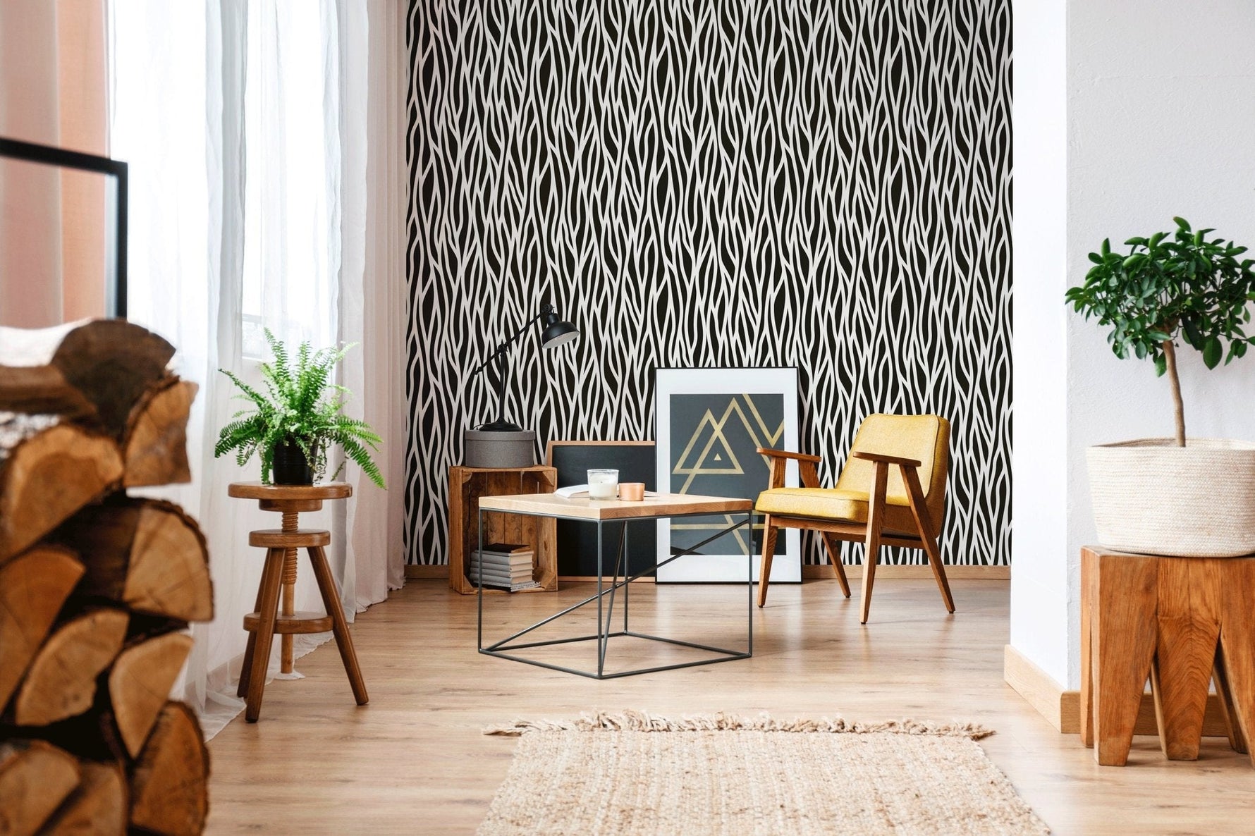 Zebra Stripes Wallpaper - B600 - WallTrend