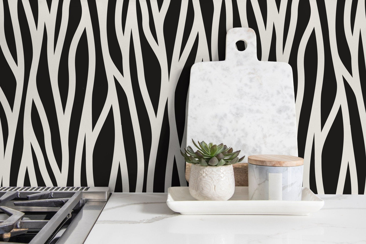 Zebra Stripes Wallpaper - B600 - WallTrend