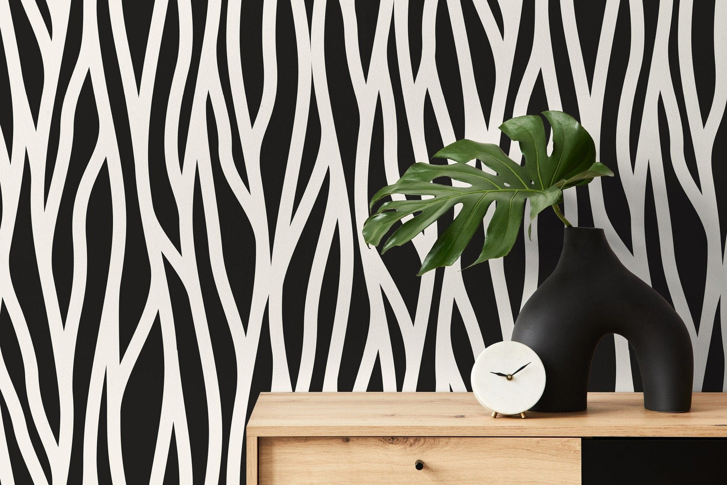 Zebra Stripes Wallpaper - B600 - WallTrend